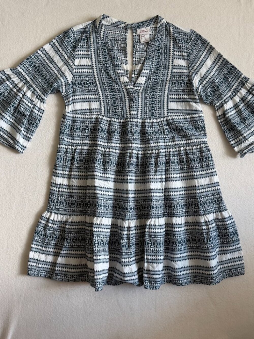 Ariat Savannah Dress Women's Size Medium Bell Sleeves Western Country Cowgirl